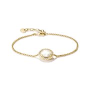 Thomas Sabo A2234-M01-14-L19V Bracelet with Mother of Pearl and Cubic Zirconia, Adjustable