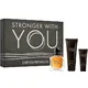 Giorgio Armani Stronger With You Dárková sada toaletní voda 100ml + toaletní voda 15ml + sprchový gel 75ml
