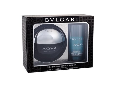 Bvlgari Aqva pour Homme Darkova sada toaletni voda 100ml deostick 75ml Travel set KOKU.cz
