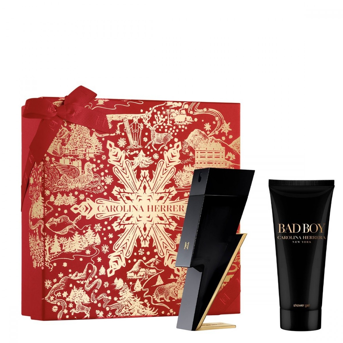 Carolina Herrera Bad Boy Dárková sada, Eau de Toilette 100ml + Shower gel 100ml