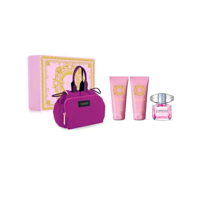 Versace Bright Crystal Dárková sada, toaletní voda 90 ml + sprchový gel 100ml + tělové mléko 100ml + taška