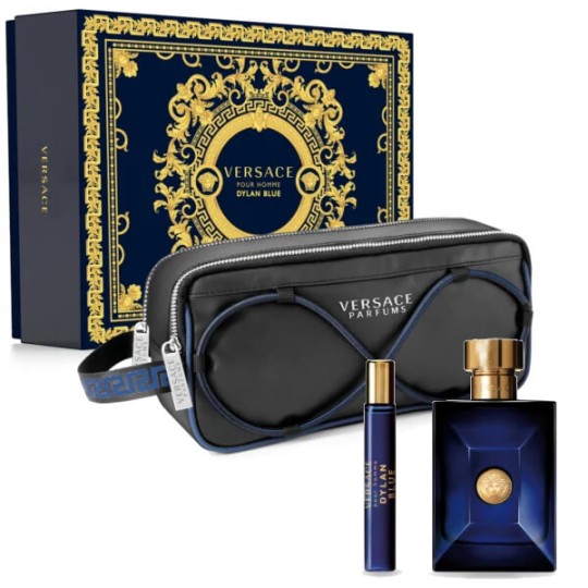 Versace Dylan Blue Dárková sada, toaletní voda 100ml + toaletní voda 10ml+ kosmetická taška