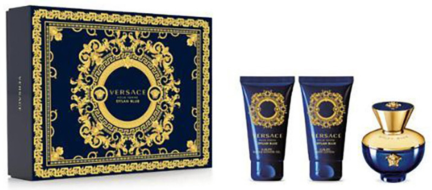 Versace Dylan Blue pour Femme Dárková sada, parfémovaná voda 50ml + tělové mléko 50ml + sprchový gel 50ml