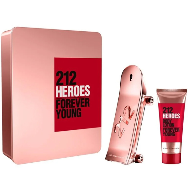Carolina Herrera 212 Heroes for Her Ajándékszett, eau de parfum 80 ml + body lotion 100 ml